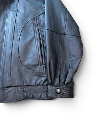 (M) Vintage Cruze Double Collar Leather Jacket