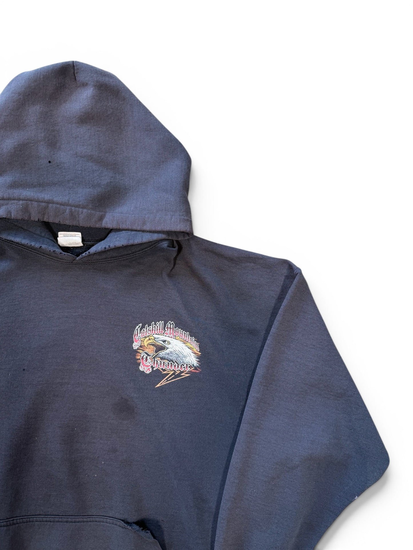 (XL) Vintage Motorcyle Rally Catskill Mountain Faded Hoodie