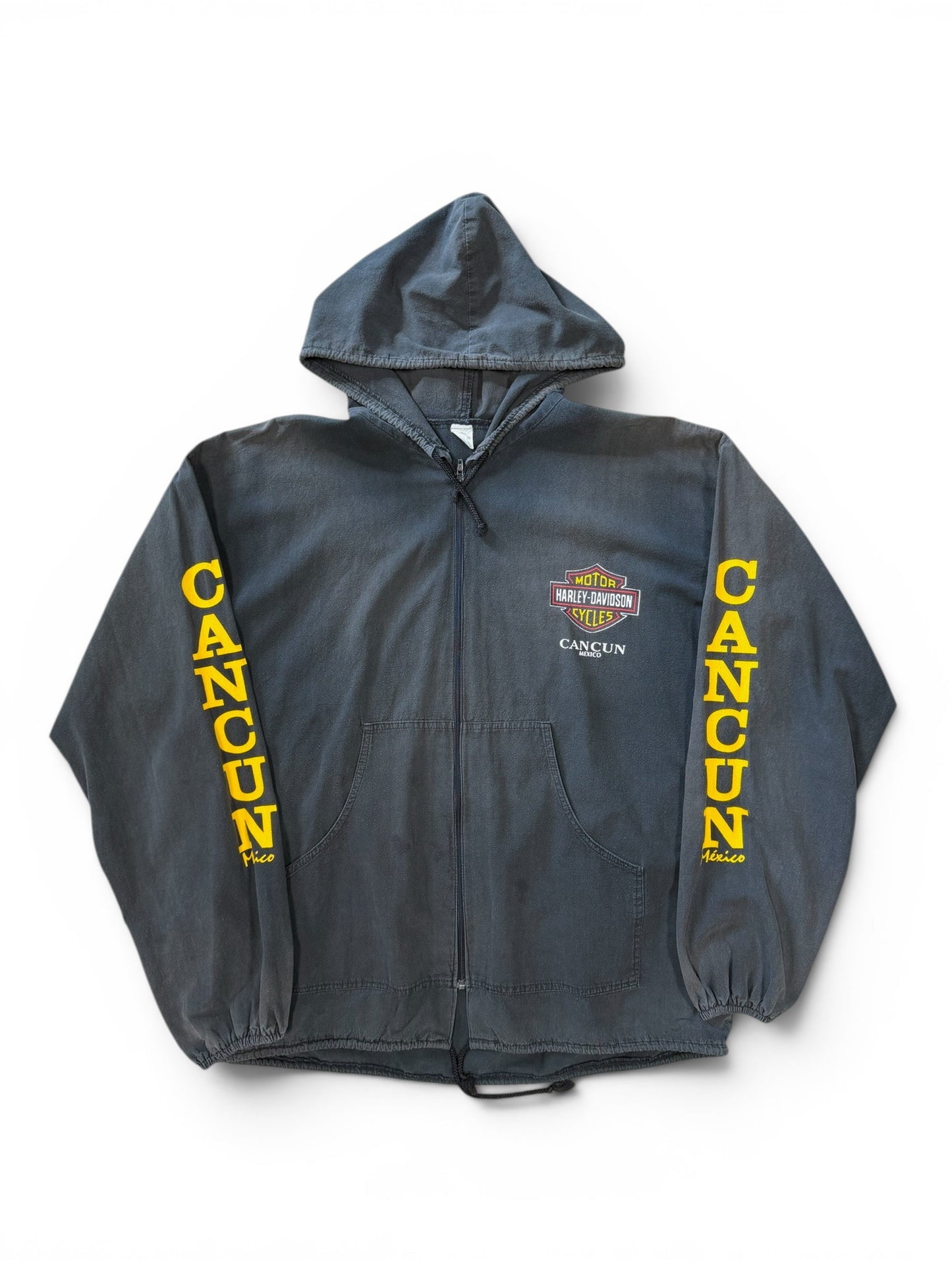 (XL) Vintage Harley Davidson Cancun Mexico Windbreaker