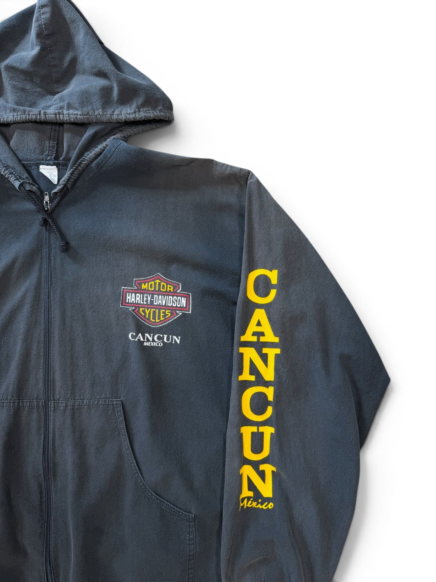 (XL) Vintage Harley Davidson Cancun Mexico Windbreaker