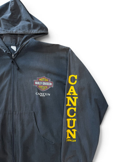 (XL) Vintage Harley Davidson Cancun Mexico Windbreaker