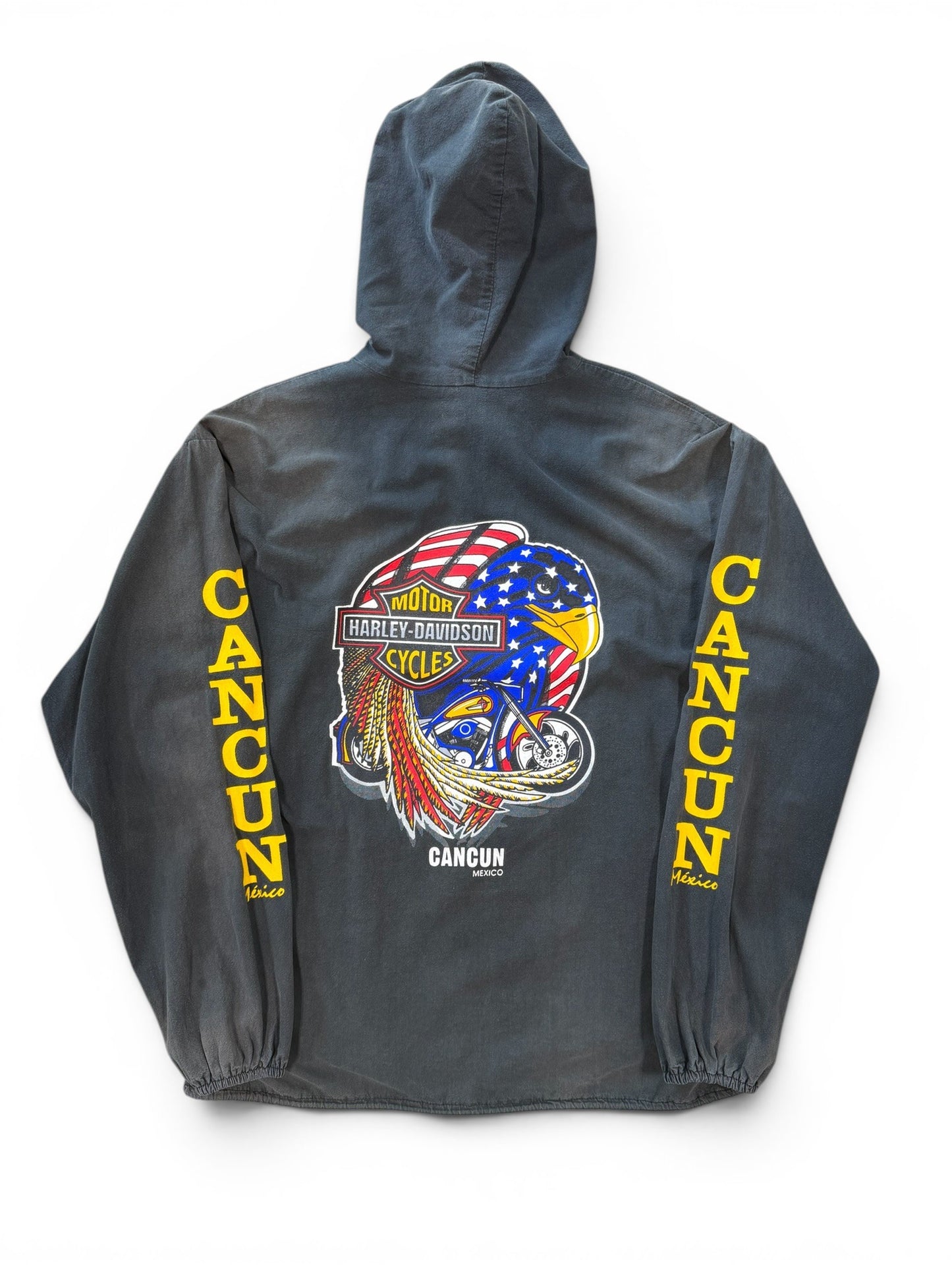 (XL) Vintage Harley Davidson Cancun Mexico Windbreaker