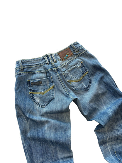 (32") Y2K Sicko 19 Embroidered Jeans
