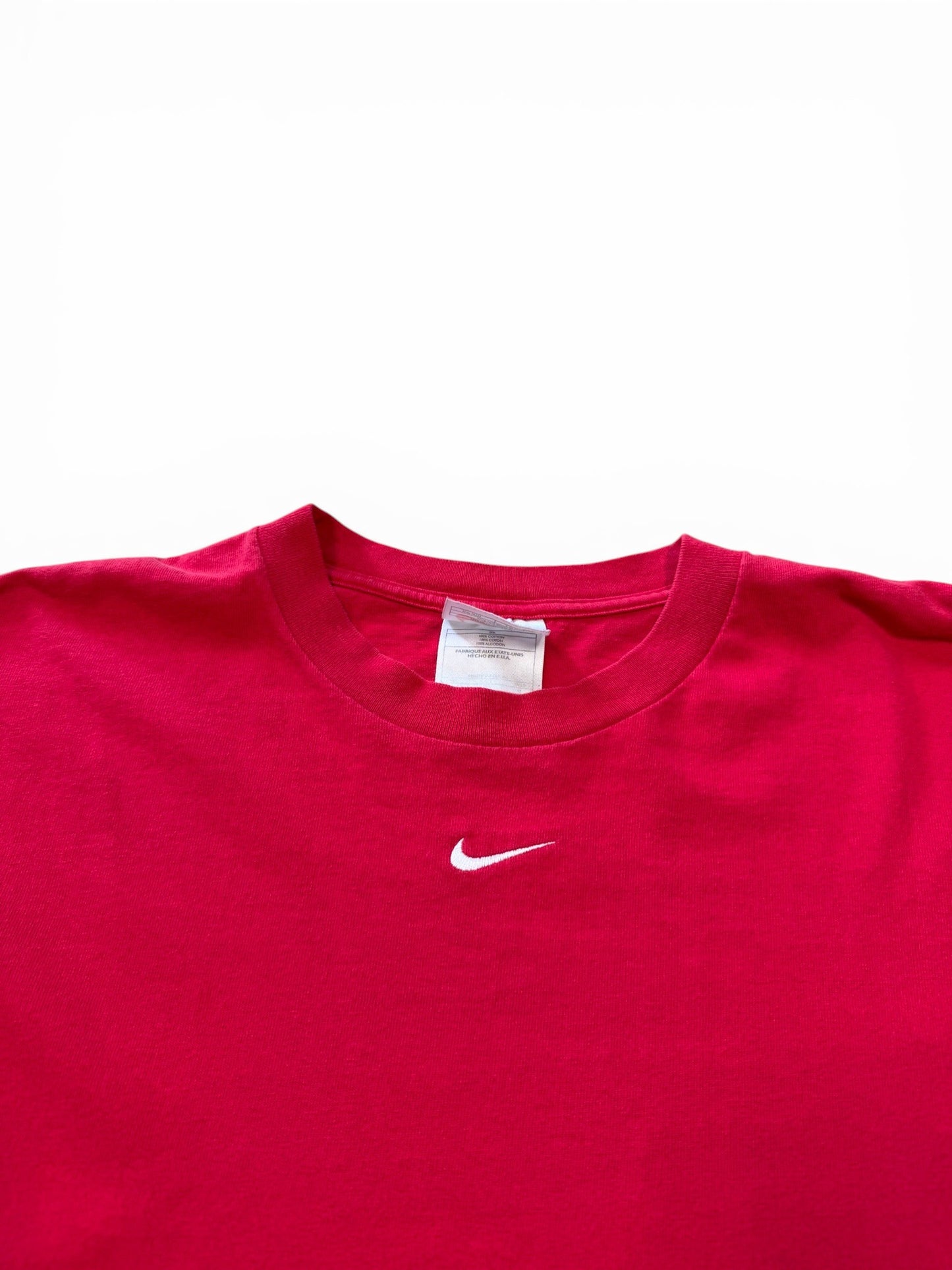 (M) 90s Nike Embroidered Red Longsleeve Shirt