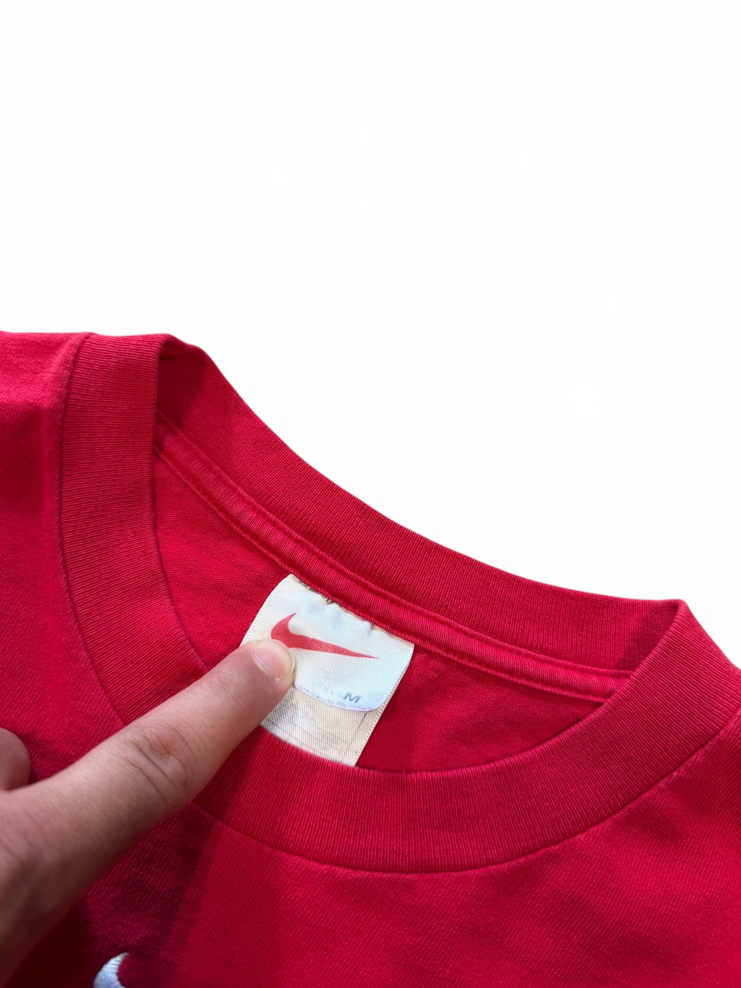 (M) 90s Nike Embroidered Red Longsleeve Shirt