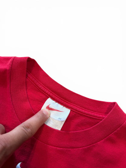 (M) 90s Nike Embroidered Red Longsleeve Shirt