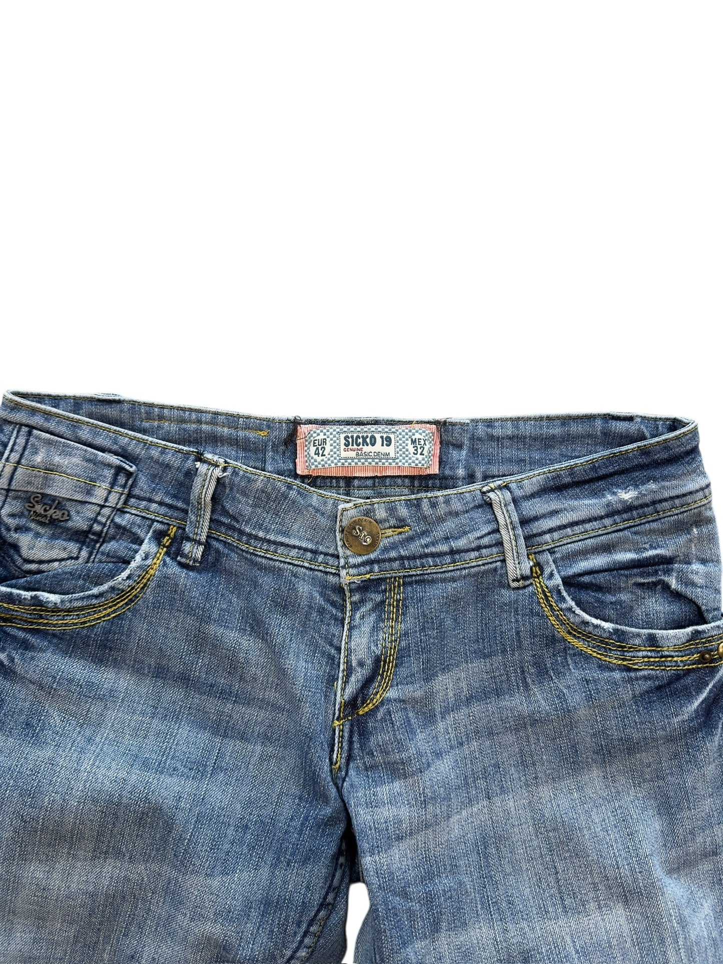 (32") Y2K Sicko 19 Embroidered Jeans