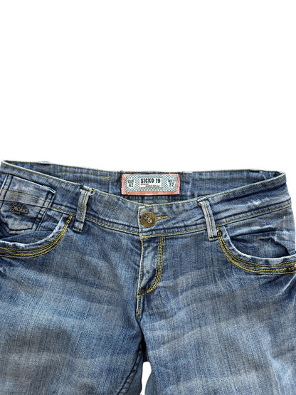 (32") Y2K Sicko 19 Embroidered Jeans