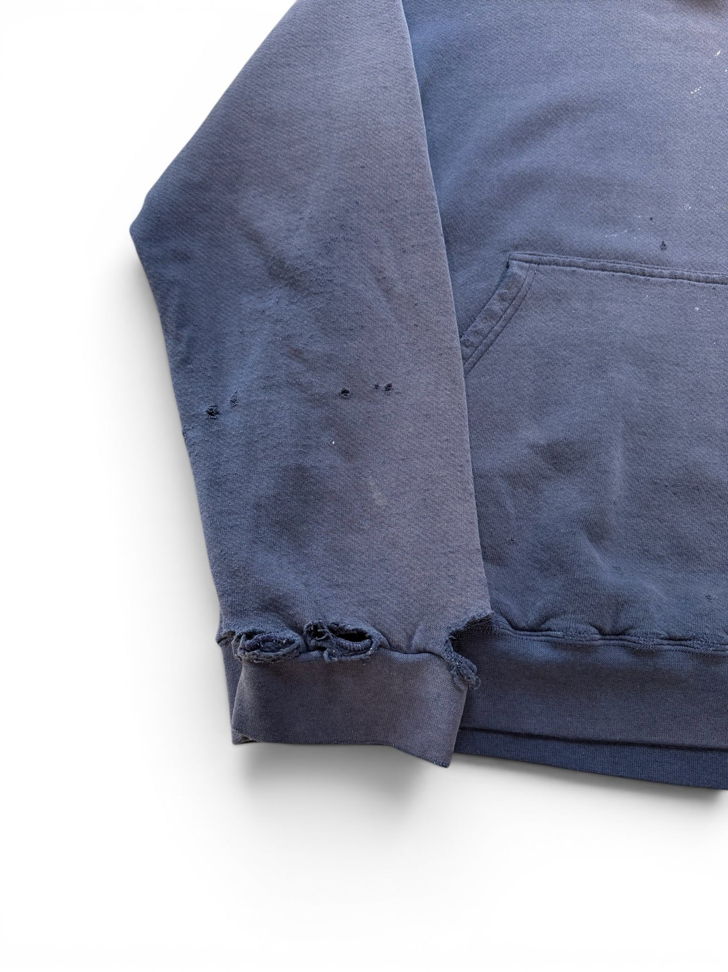 (L) Vintage Nike Thrashed Middle Swoosh Navy Hoodie