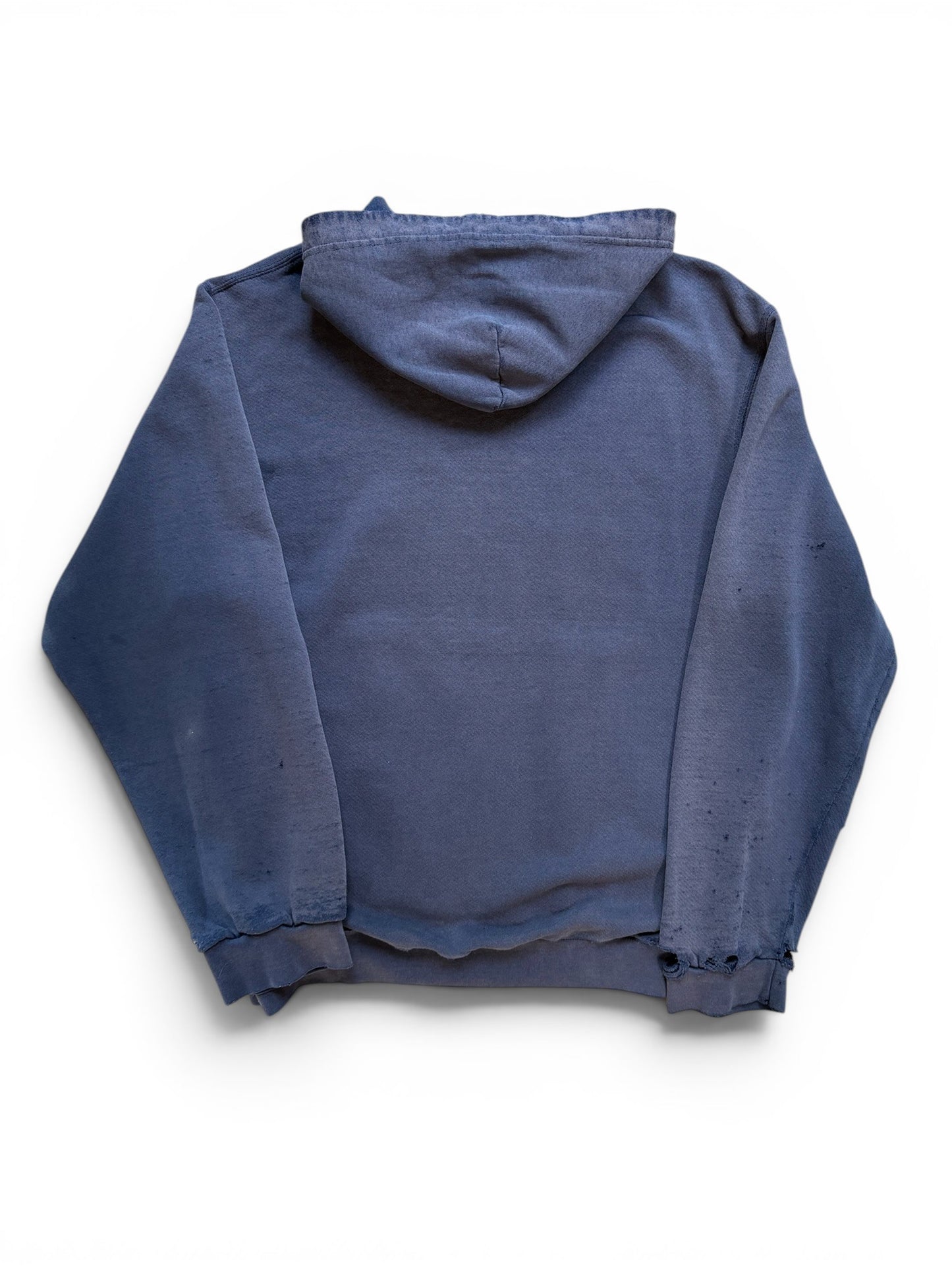 (L) Vintage Nike Thrashed Middle Swoosh Navy Hoodie
