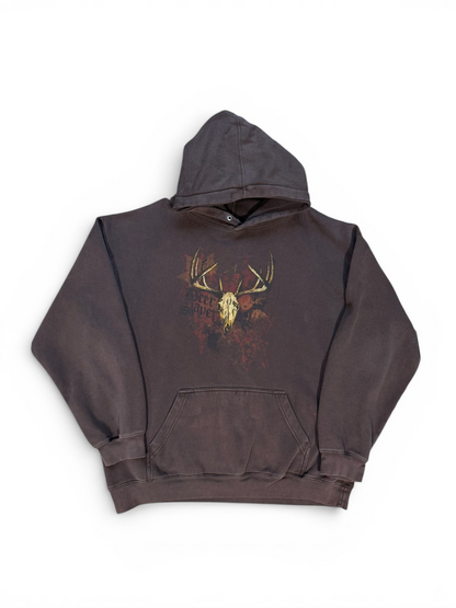 (L) Vintage Deer Skull Hunting Hoodie