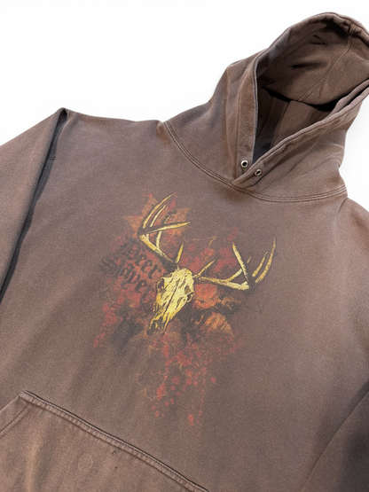 (L) Vintage Deer Skull Hunting Hoodie
