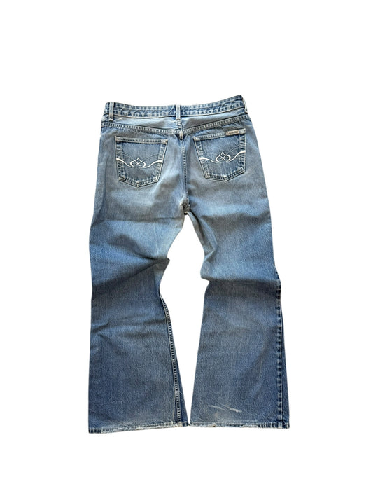 (32") X-Manager Boot Cut Embroidered Jeans