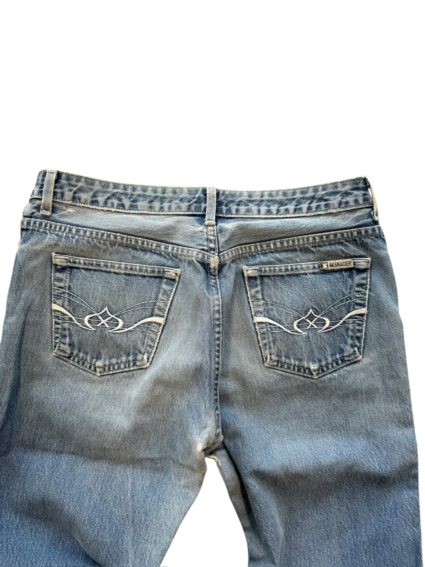 (32") X-Manager Boot Cut Embroidered Jeans