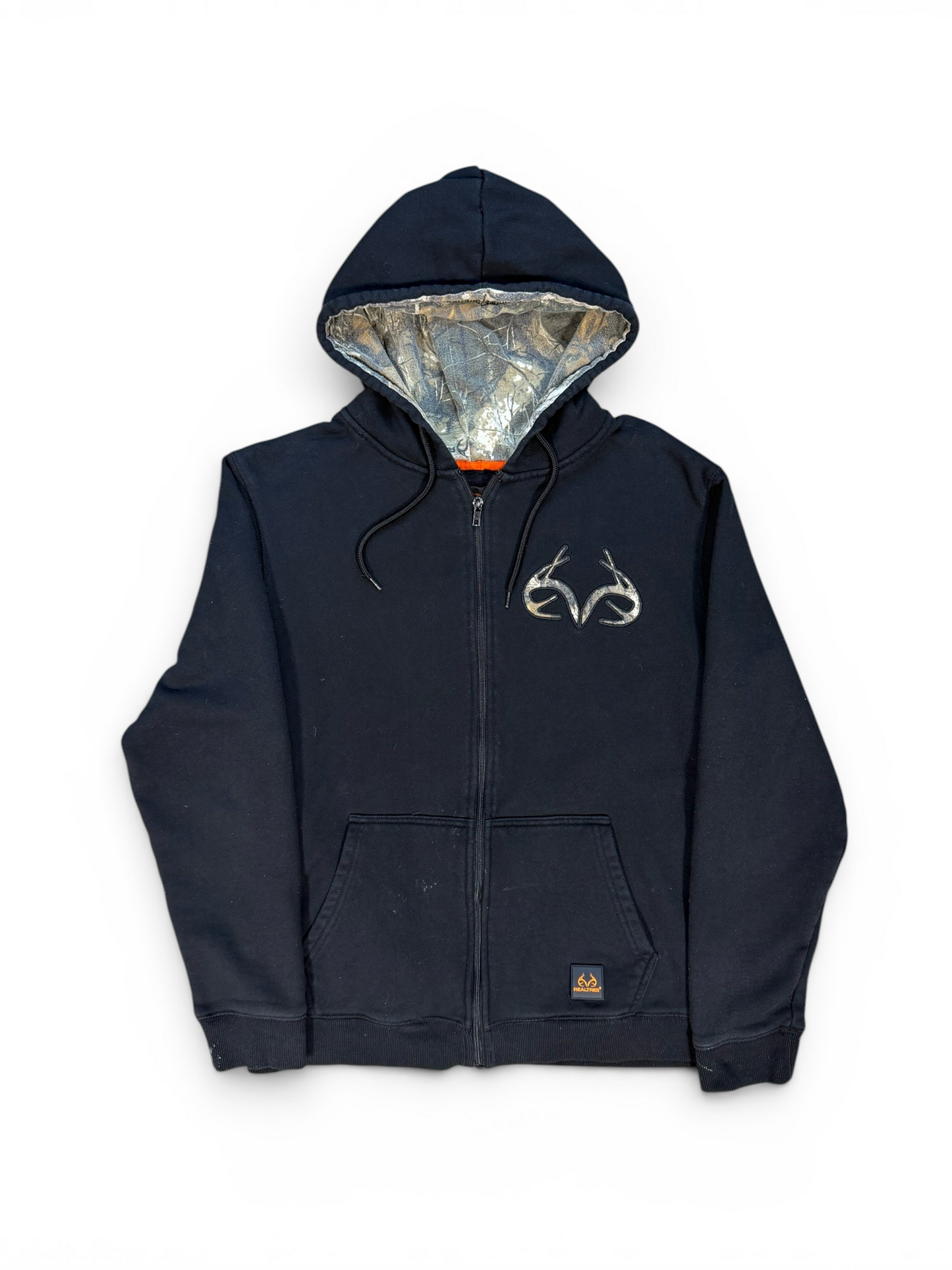 (L) Vintage Real Tree Zip Up Hoodie