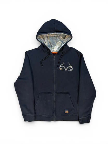 (L) Vintage Real Tree Zip Up Hoodie