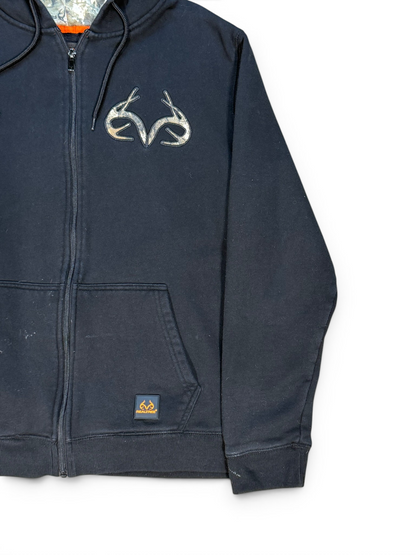 (L) Vintage Real Tree Zip Up Hoodie