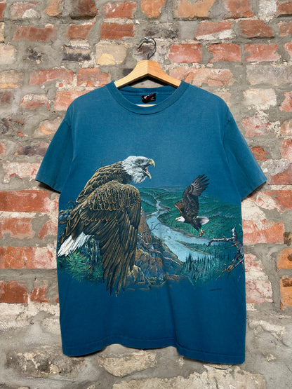 (L) 90s Bald Eagle Art T-Shirt