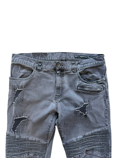 (36") Armani Exchange Skinny Biker Jeans