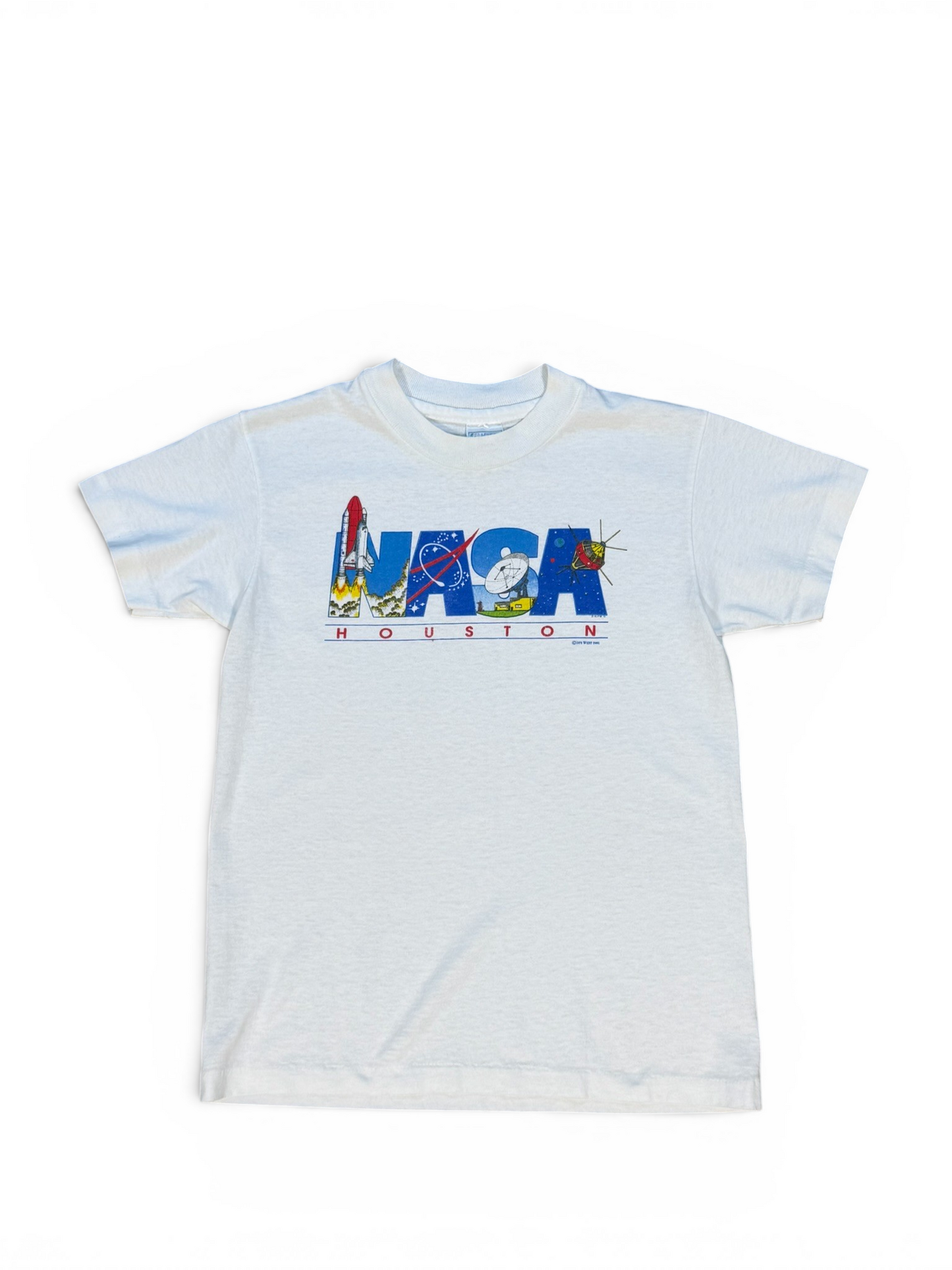(Youth M) Vintage 1991 Youth NASA Houston T-Shirt