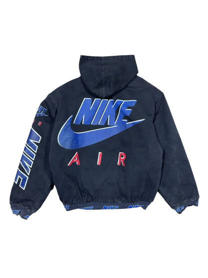 (L) 90s Nike Air Bootleg Quilted Hooded Jacket