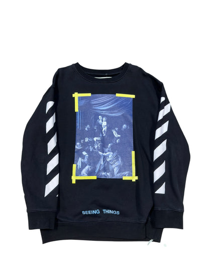 (M) Off White Caravaggio Crewneck Black