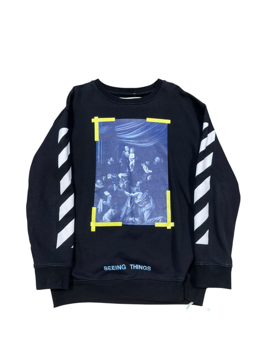 (M) Off White Caravaggio Crewneck Black
