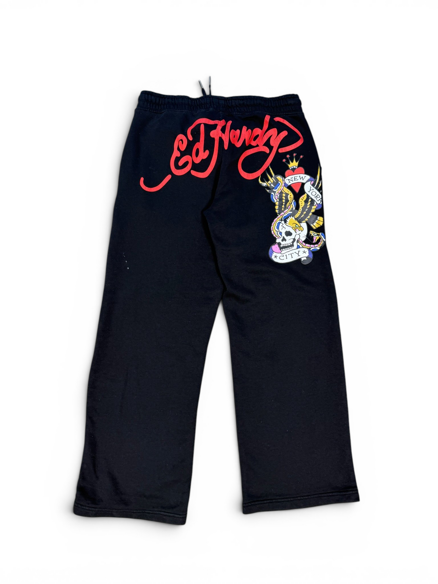 (L) Ed Hardy New York Wide Leg Sweatpants