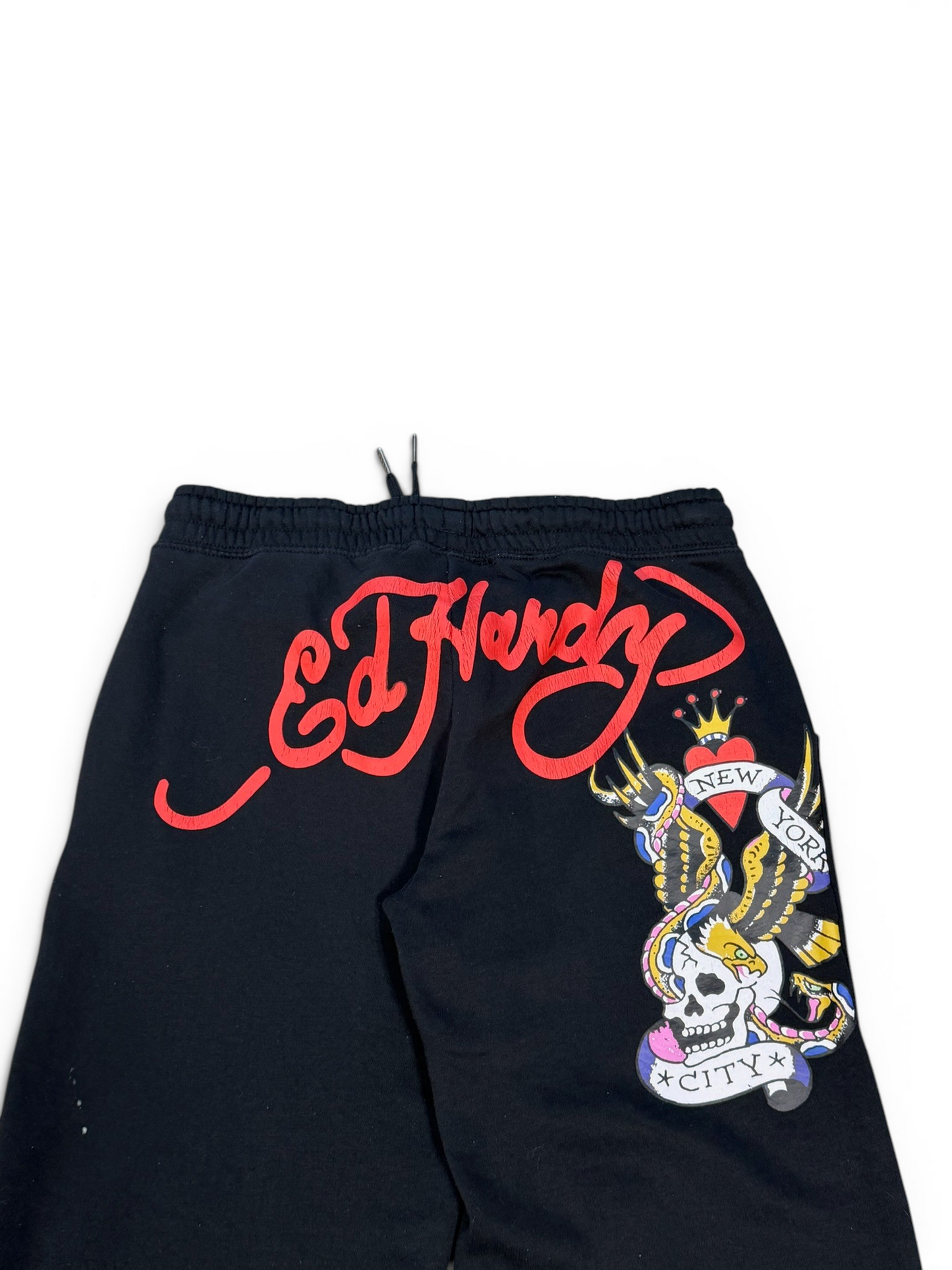 (L) Ed Hardy New York Wide Leg Sweatpants