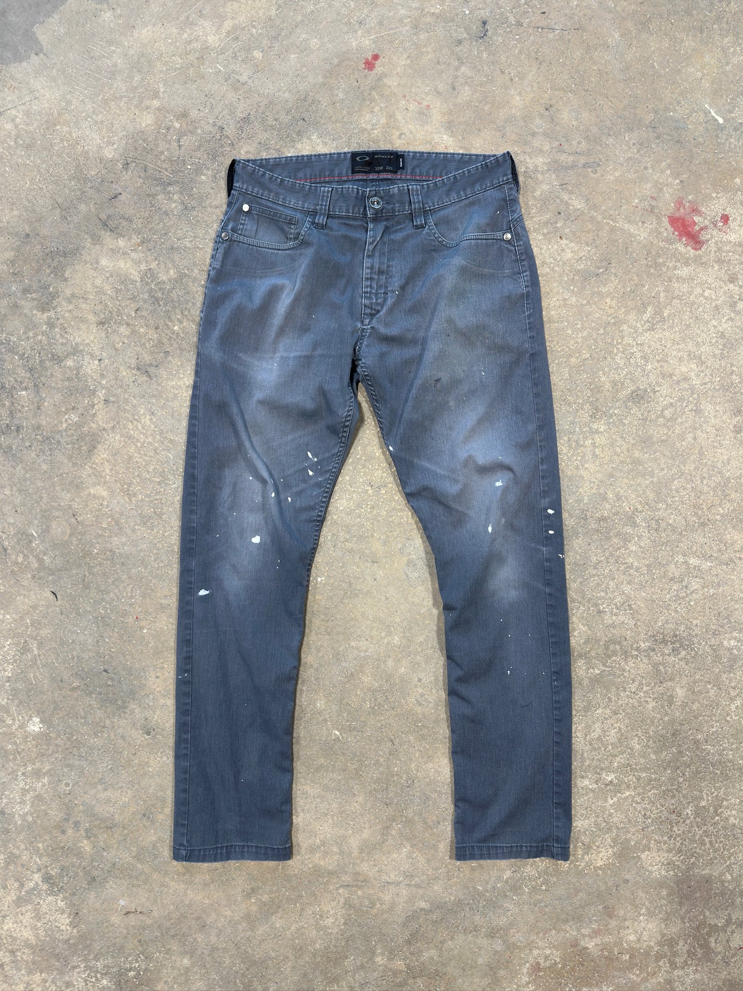 (33 Waist) 00s Oakley Grey Work Pants