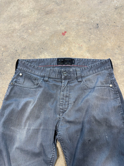 (33 Waist) 00s Oakley Grey Work Pants