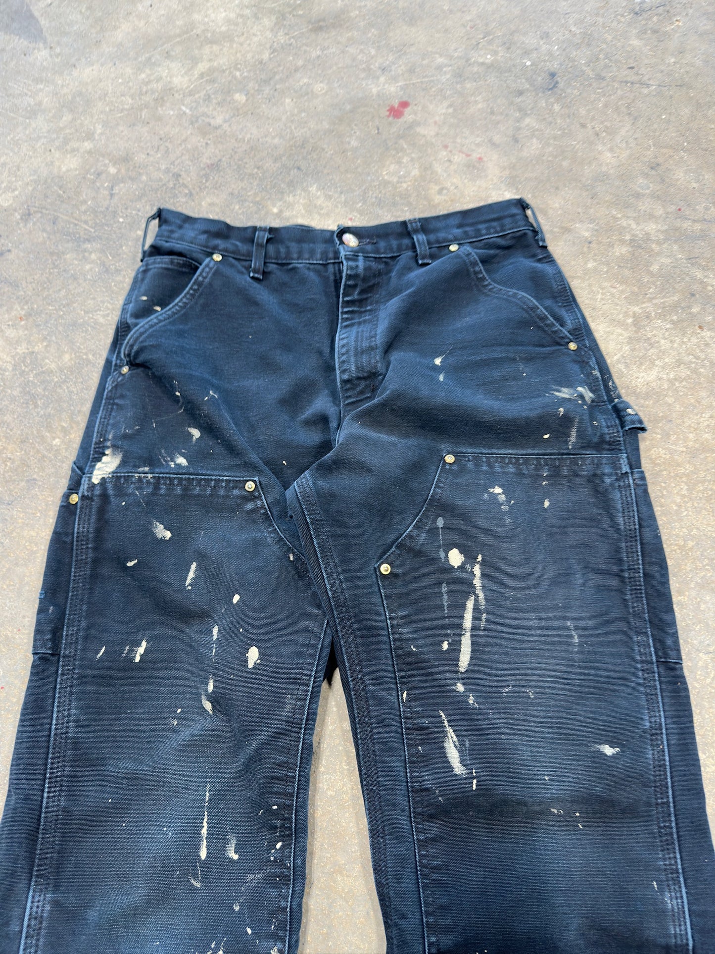 (31x32) 90s Carhartt Black Double Knee Work Pants
