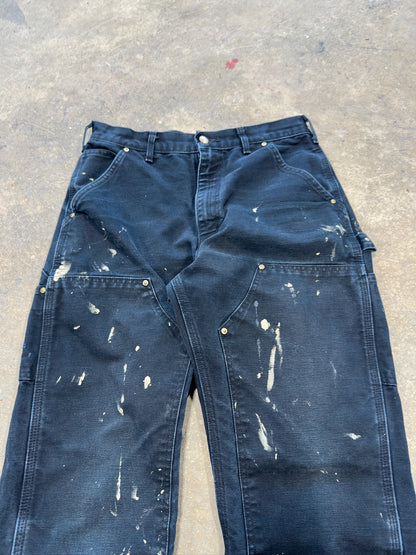 (31x32) 90s Carhartt Black Double Knee Work Pants