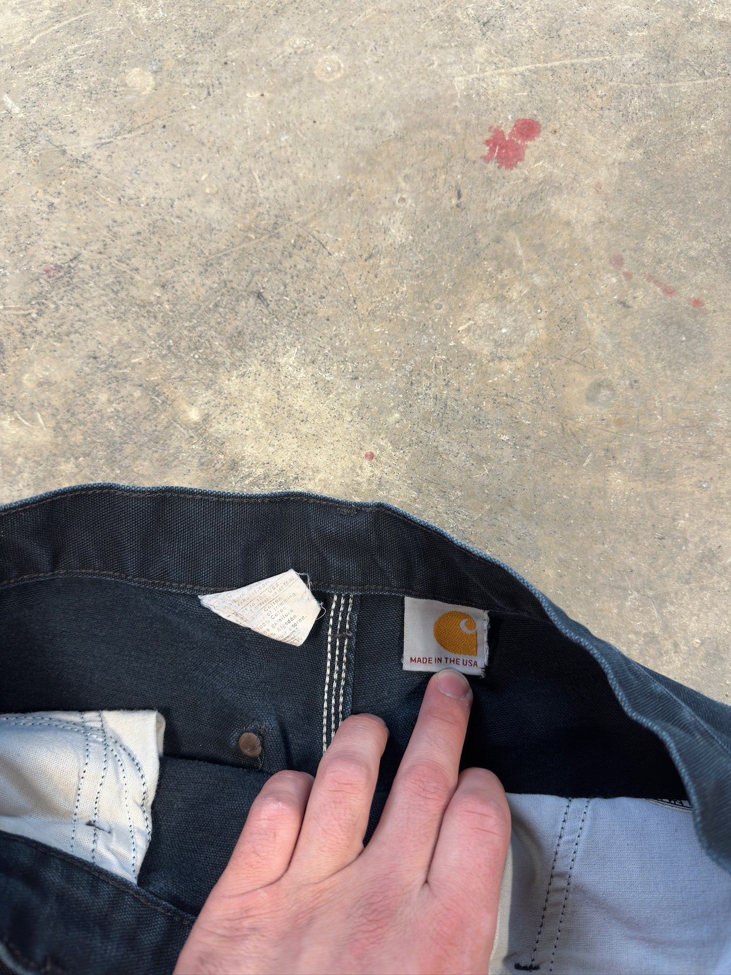 (31x32) 90s Carhartt Black Double Knee Work Pants