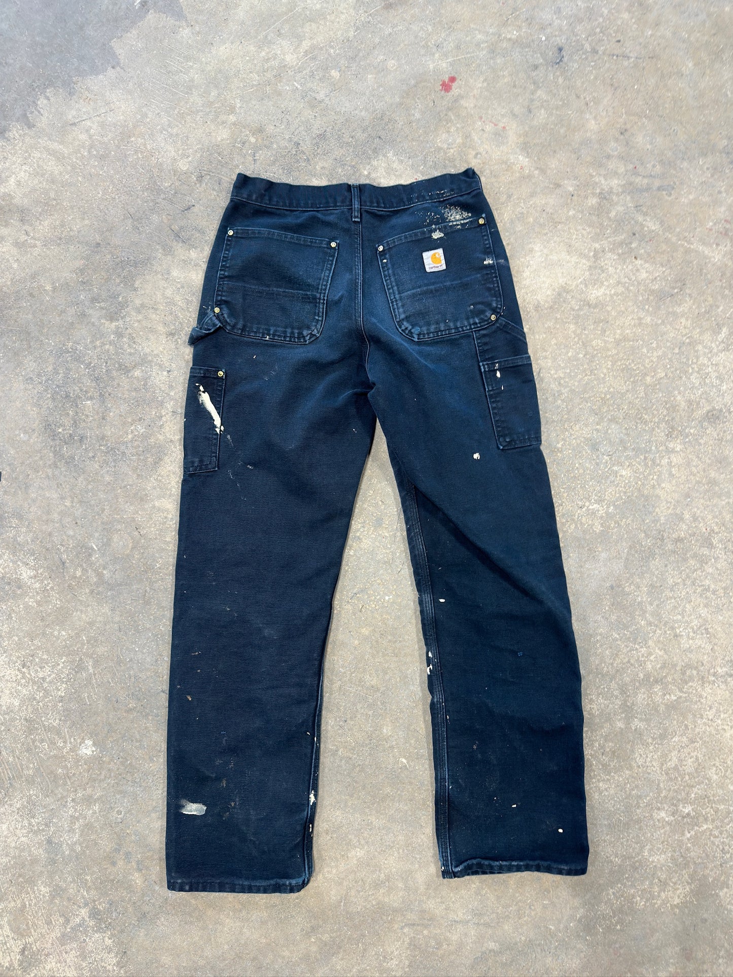 (31x32) 90s Carhartt Black Double Knee Work Pants