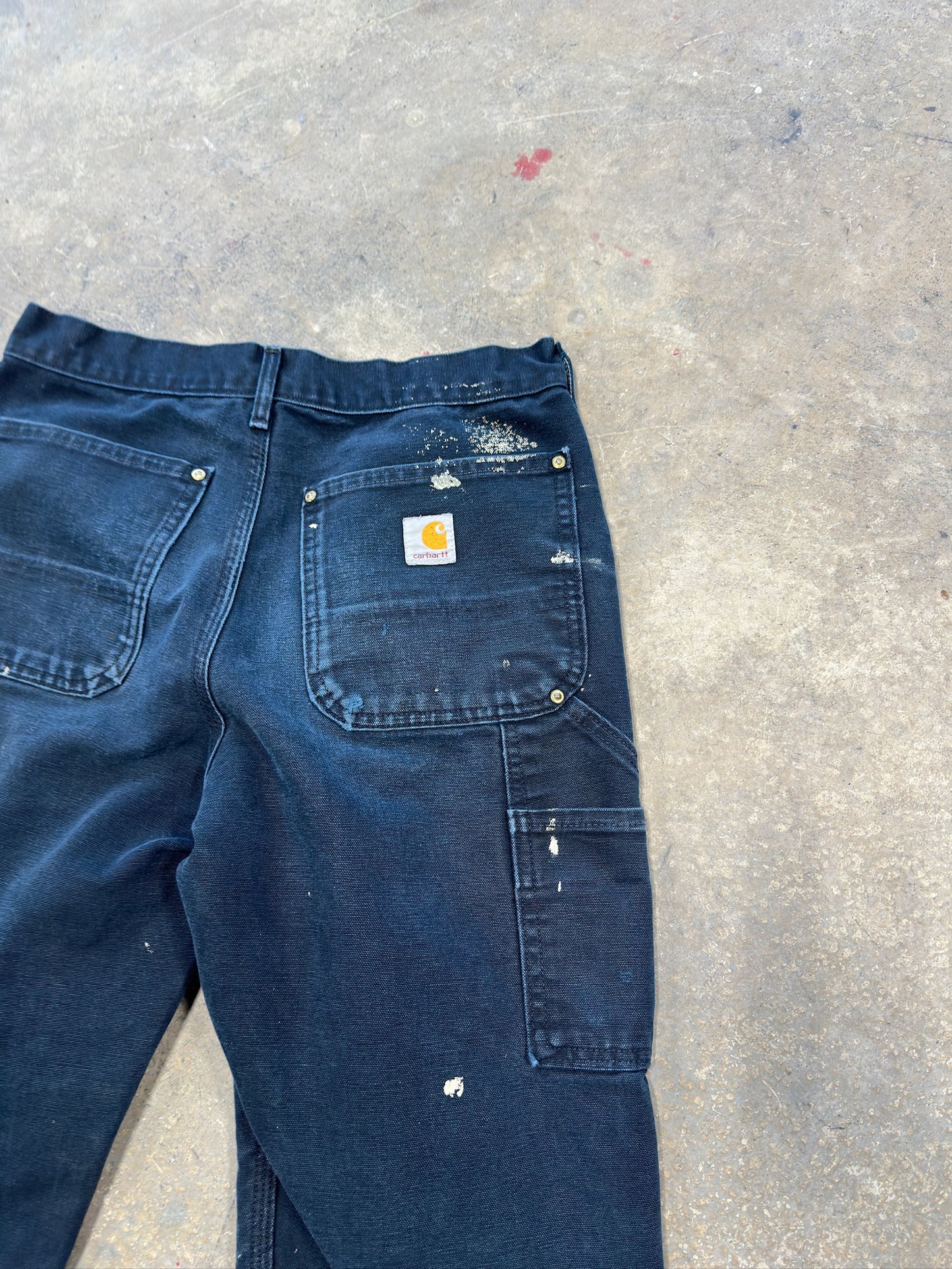 (31x32) 90s Carhartt Black Double Knee Work Pants