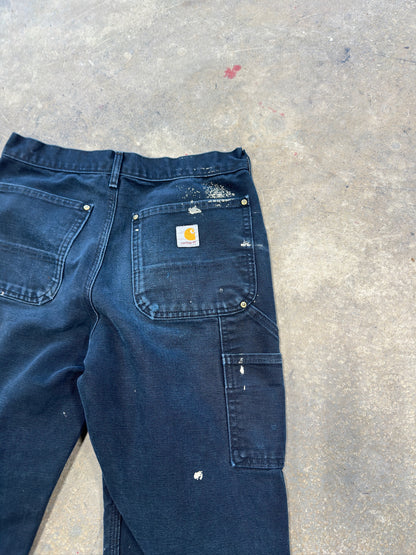 (31x32) 90s Carhartt Black Double Knee Work Pants