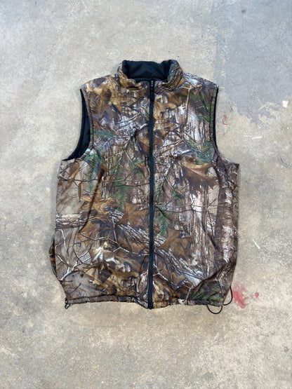 (L) Vtg Real Tree Camo Vest