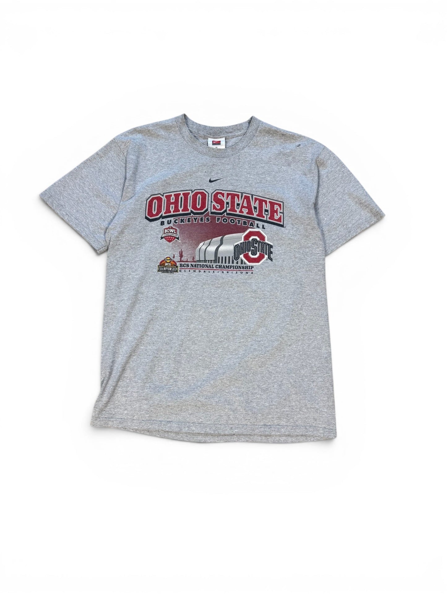 (M) 2007 Nike Ohio State Buckeyes Football Grey T-Shirt