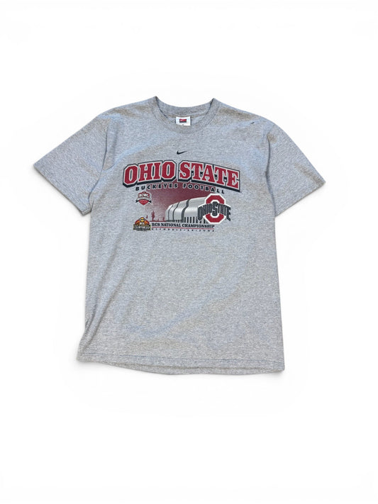 (M) 2007 Nike Ohio State Buckeyes Football Grey T-Shirt
