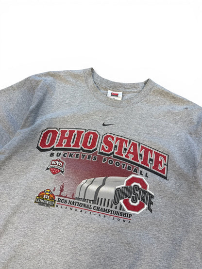 (M) 2007 Nike Ohio State Buckeyes Football Grey T-Shirt