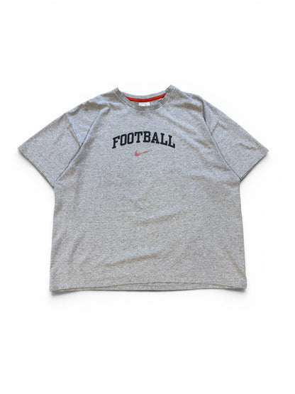 (XL) Vintage 00s Nike Football Graphic Grey T-Shirt