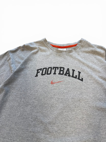(XL) Vintage 00s Nike Football Graphic Grey T-Shirt