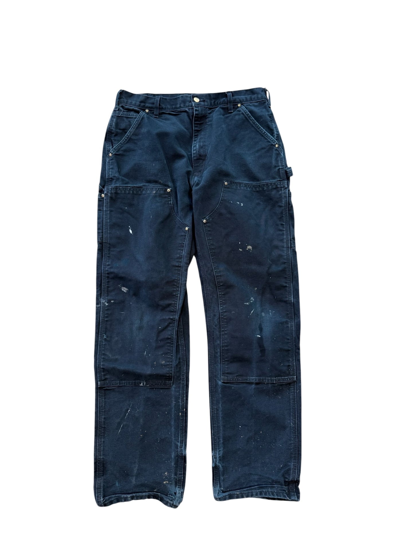 (34x33) Vintage 90s Carhartt Black Double Knees