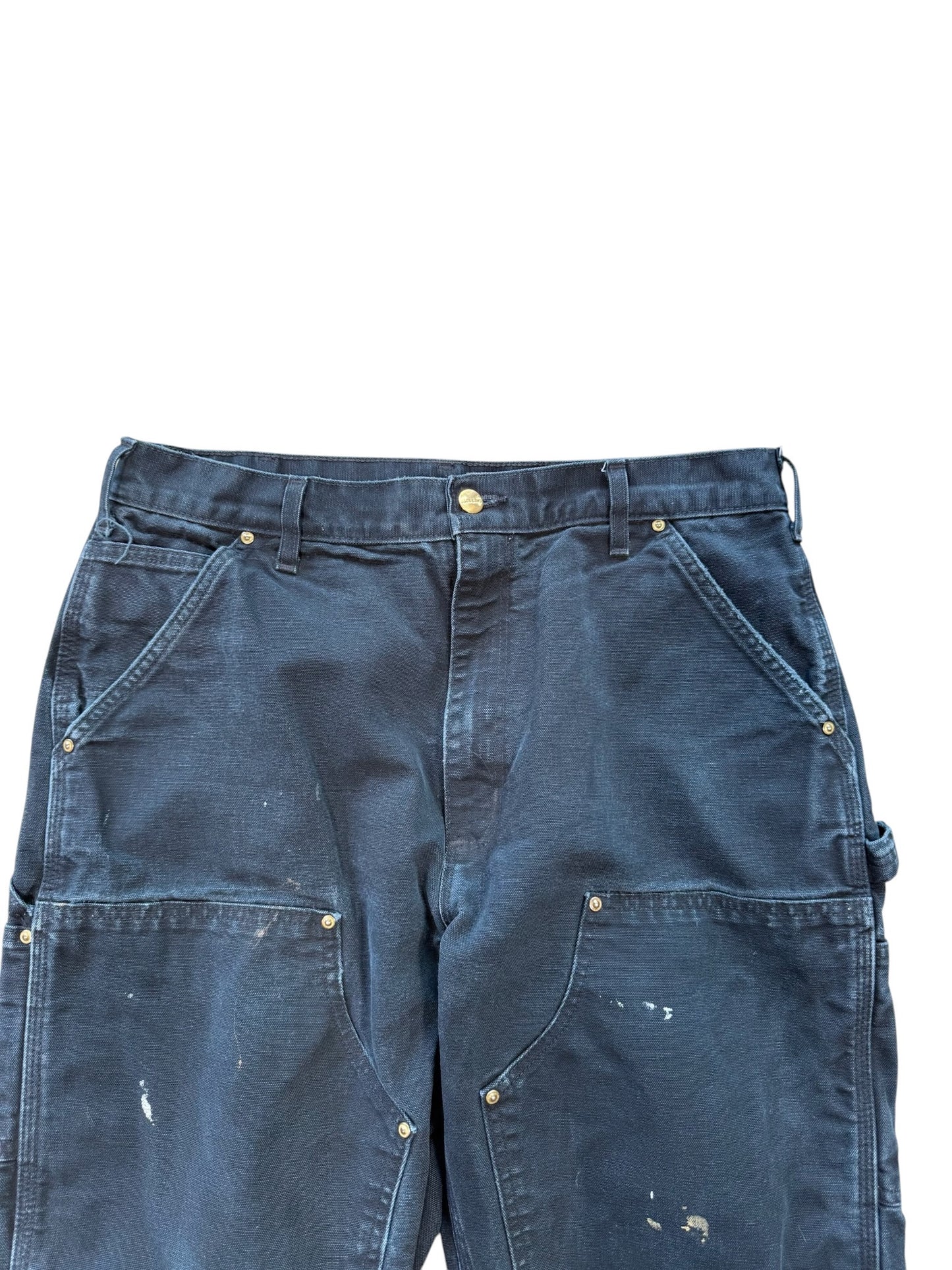 (34x33) Vintage 90s Carhartt Black Double Knees