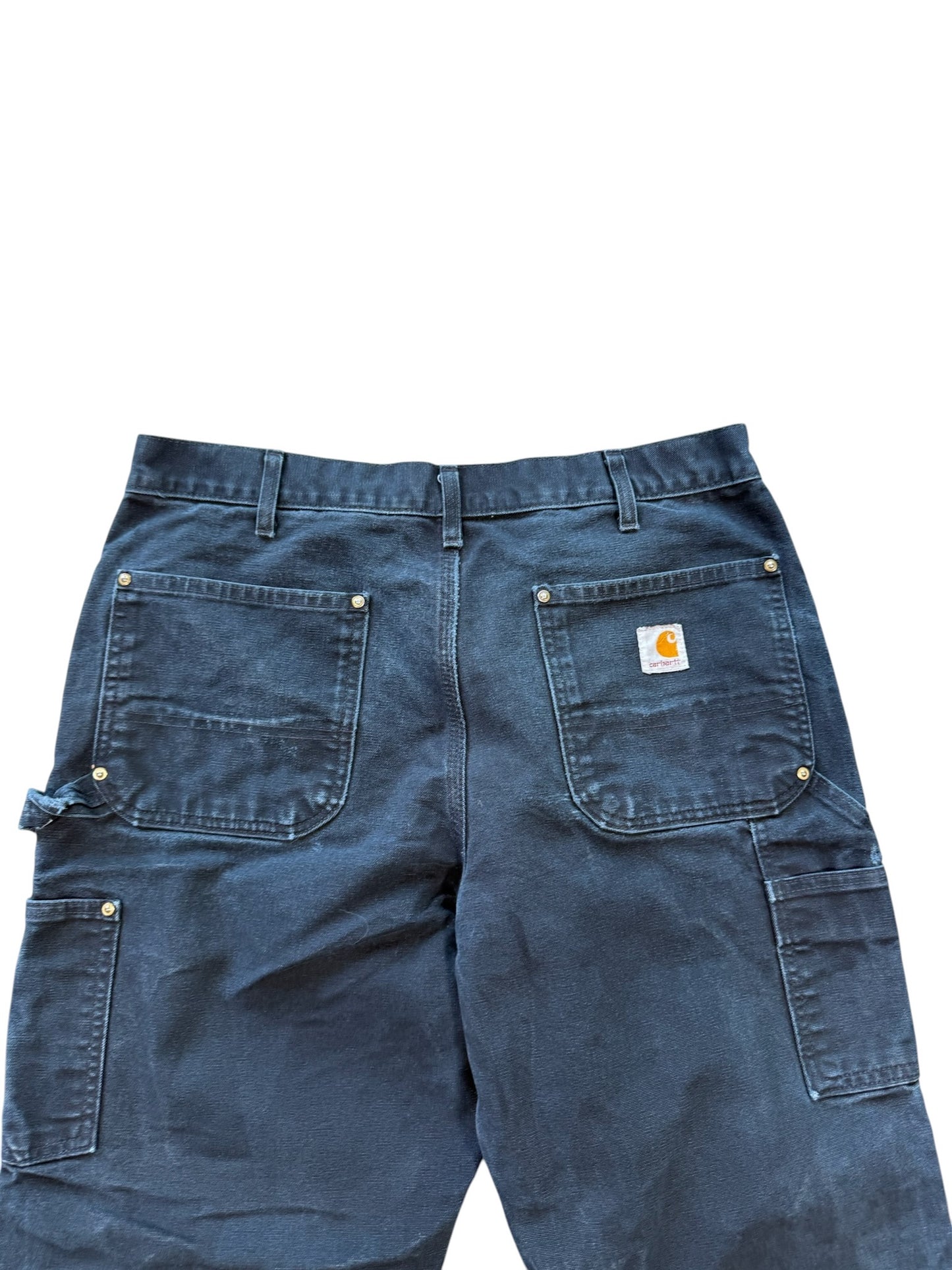 (34x33) Vintage 90s Carhartt Black Double Knees