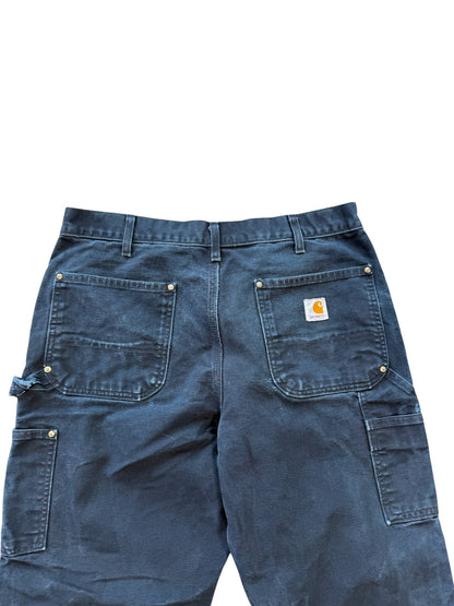 (34x33) Vintage 90s Carhartt Black Double Knees