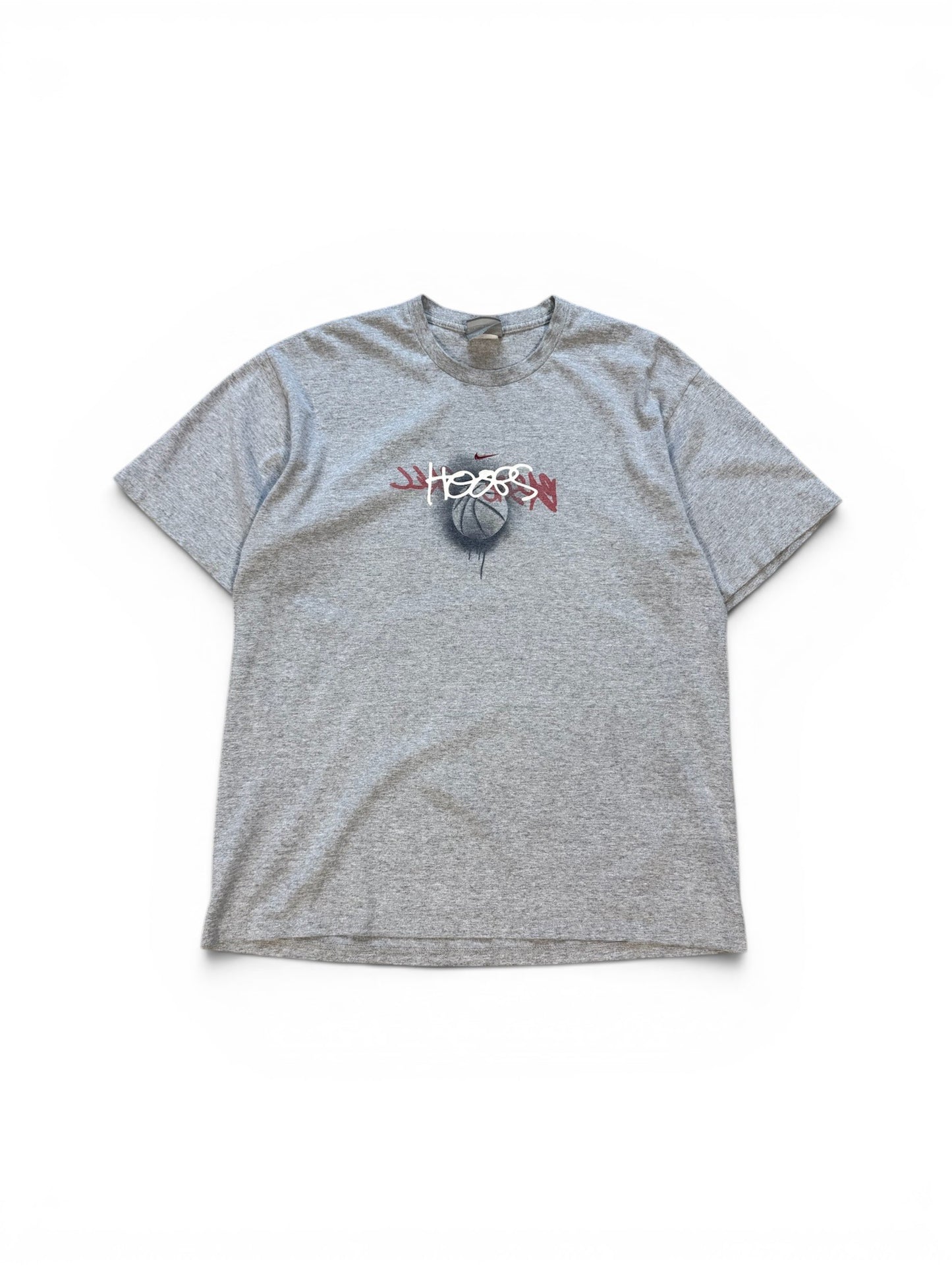 (M) 00s Nike Hoops Graphic Grey T-Shirt