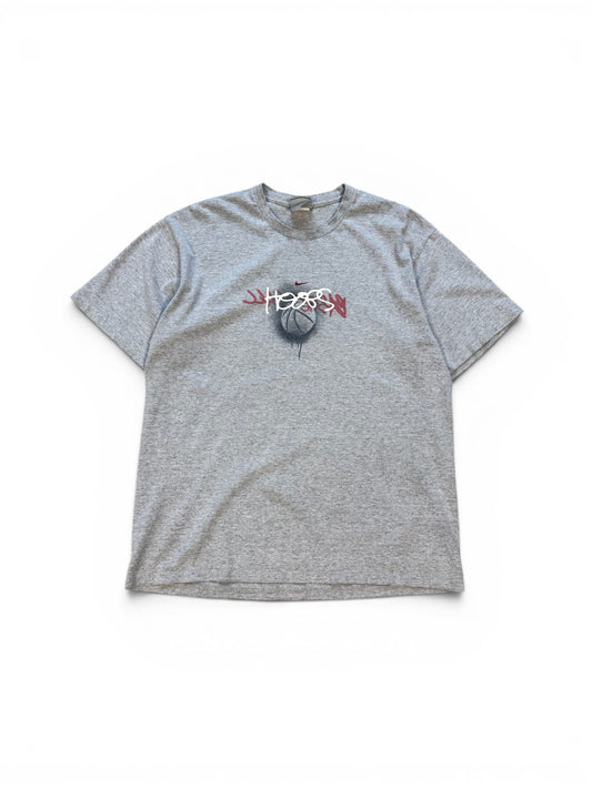 (M) 00s Nike Hoops Graphic Grey T-Shirt