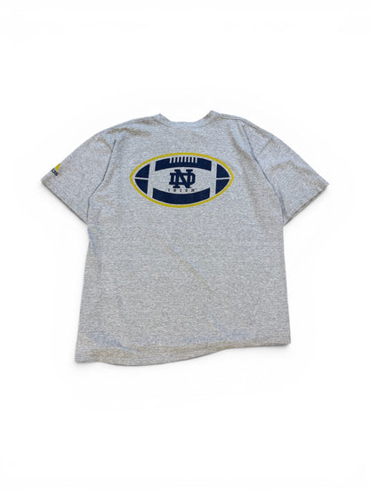 (L) 00s Adidas Notre Dame Irish Grey T-Shirt